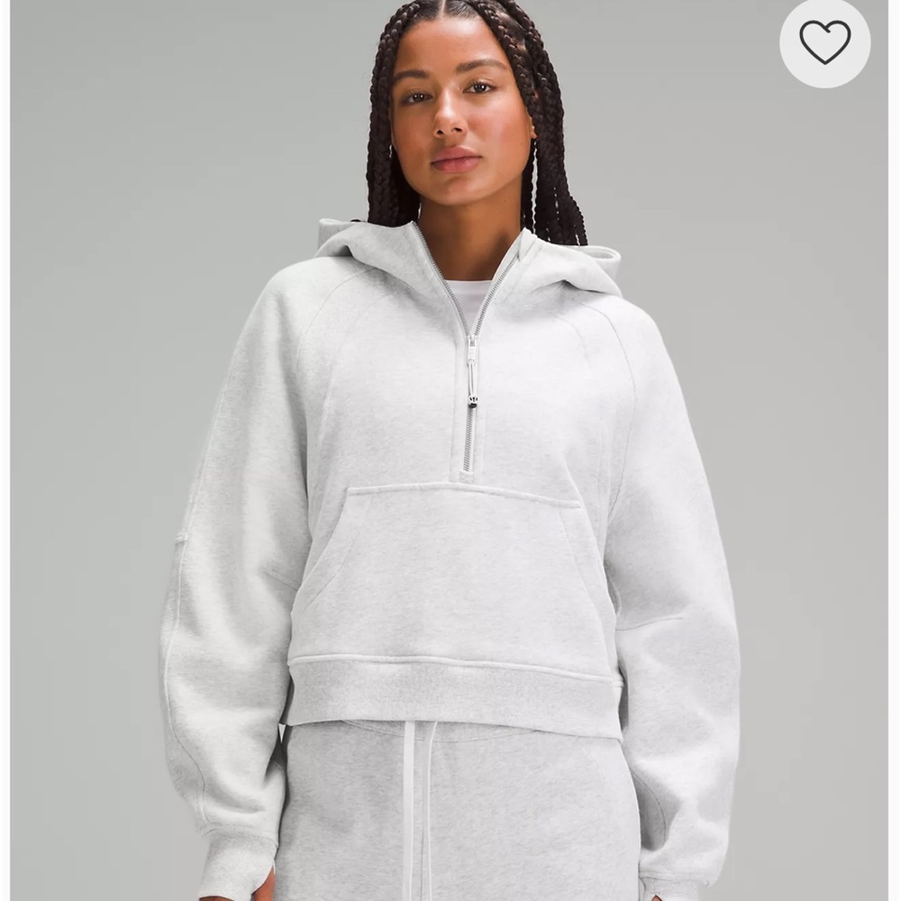 Lululemon Scuba Oversized Half-Zip Hoodie size xs/s med grey like NEW!